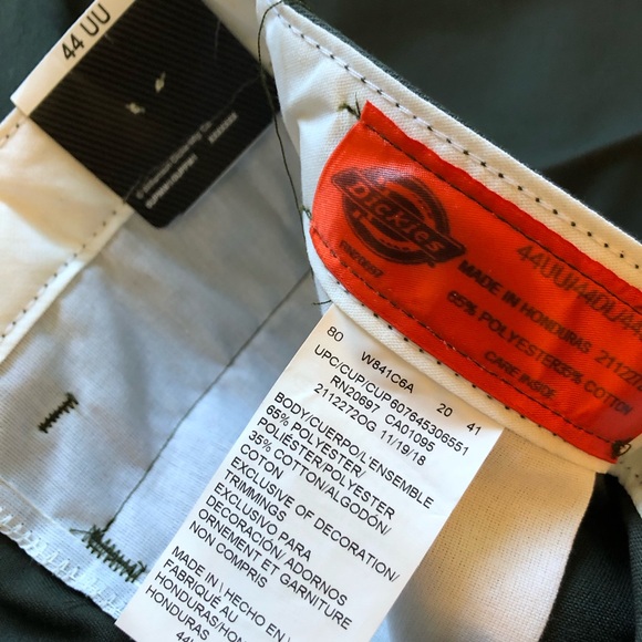 Dickies men’s work pants 44 waist green straight fit big & tall chino pants - Picture 10 of 11